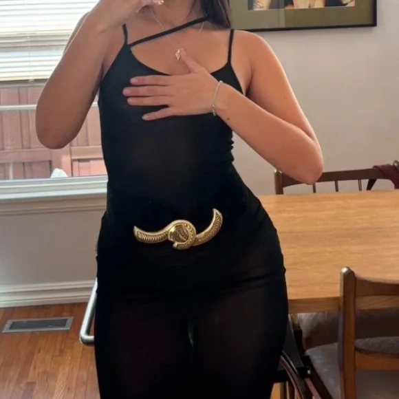 Vintage Leather waist belt. - Picture 2 of 3